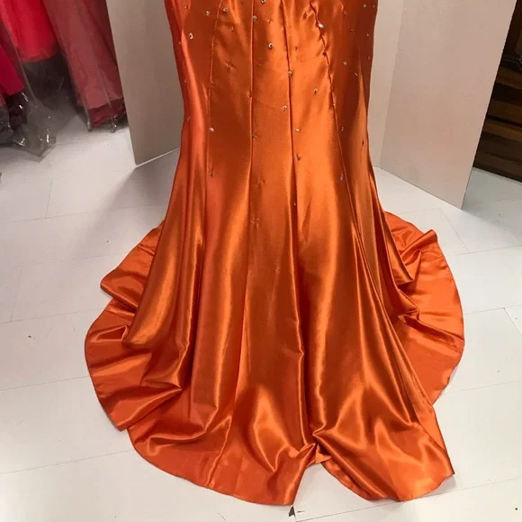 Homecoming dress Tony Bowls corset orange size 4 - Picture 4 of 8